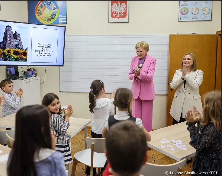 Wizyta Pierwszej Damy w Szkole Polskiej w Sofii.