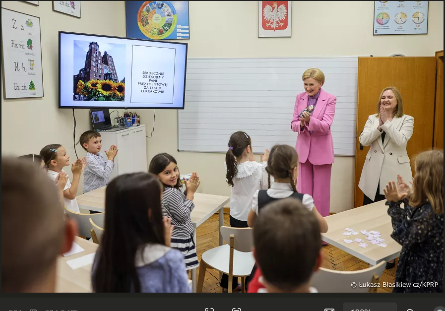 Wizyta Pierwszej Damy w Szkole Polskiej w Sofii.